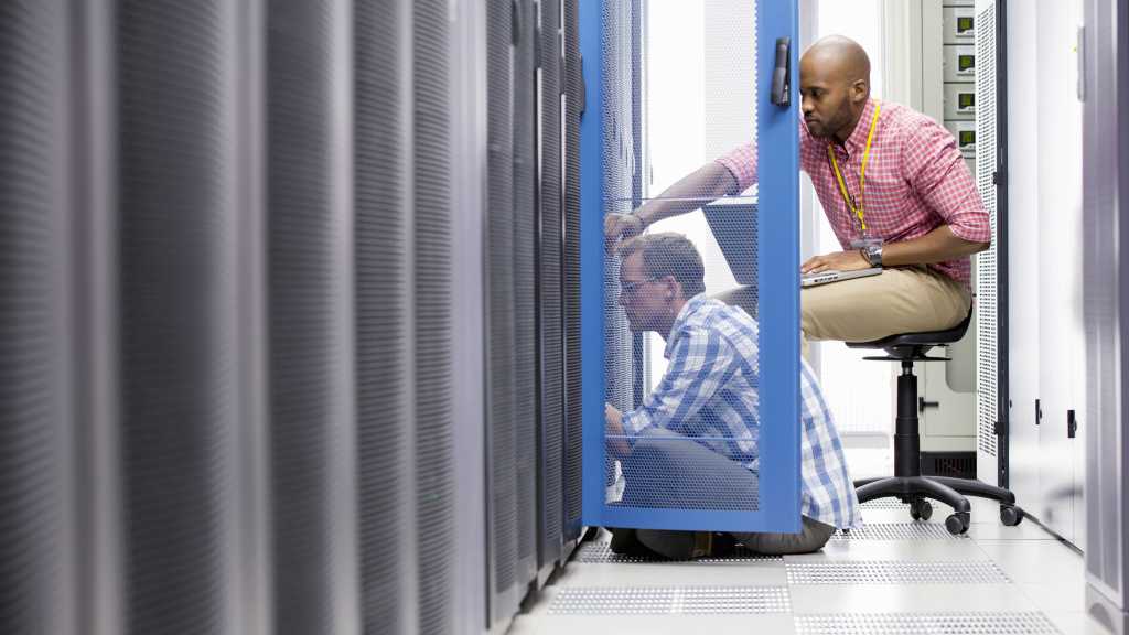 tech workers in data center outsourcing